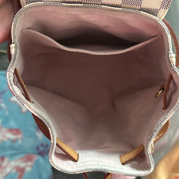 Small LV back pack, original straps, pink inside. Authentic. - Picture 3 of 3